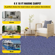 Indoor Outdoor Rug Carpet Blue 6x18ft Area Rugs Runner for Patio Deck, 1.8*5.5m V952-JZXWDTLS1.8X5.5M1V0