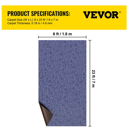 Indoor Outdoor Rug Carpet Blue 6x23ft Area Rugs Runner for Patio Deck, 1.8x7m V952-JZXWDTLS1.8X7M001V0