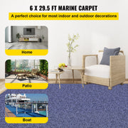 Deep Blue Marine Carpet 6 ft x 29.5 ft Marine Carpeting Marine Grade Carpet for Boats with Waterproof Back V952-JZXWDTLS1.8X9M001V0
