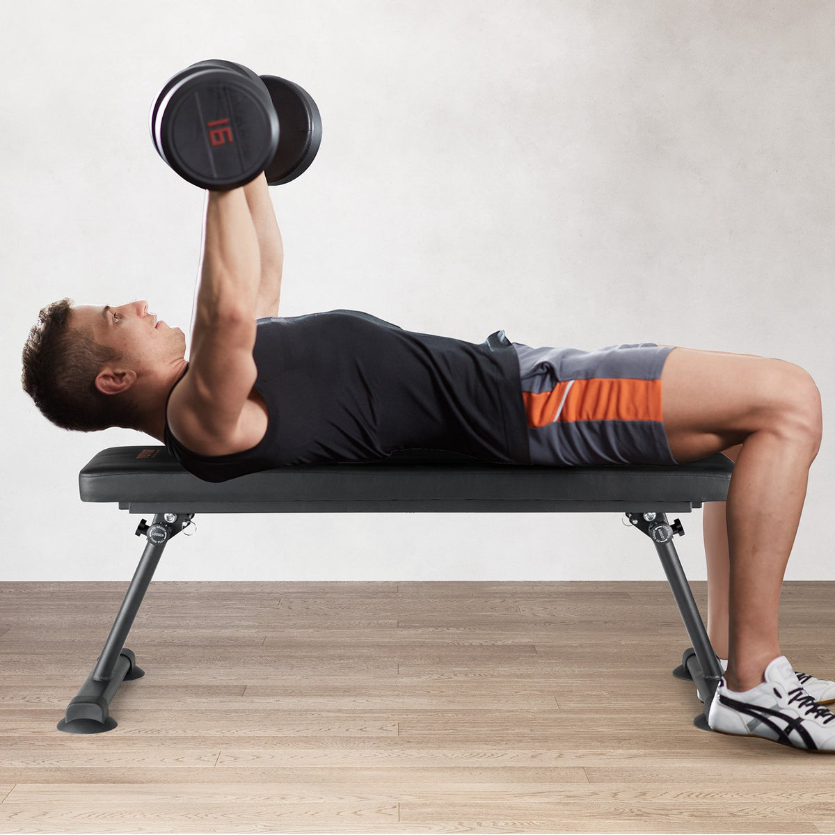 Flat Weight Bench, Foldable Strength Training Bench, Utility Workout Bench for Full Body Workout, 1000 LBS V952-JZZBGPB00000I783BV0