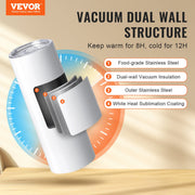 24 Pack Straight Sublimation Tumblers, 20 oz Blank Tumbler Bulk, Stainless Steel Double Wall Tumbler Cups V952-KBJPJTJBXG24E30BHV0