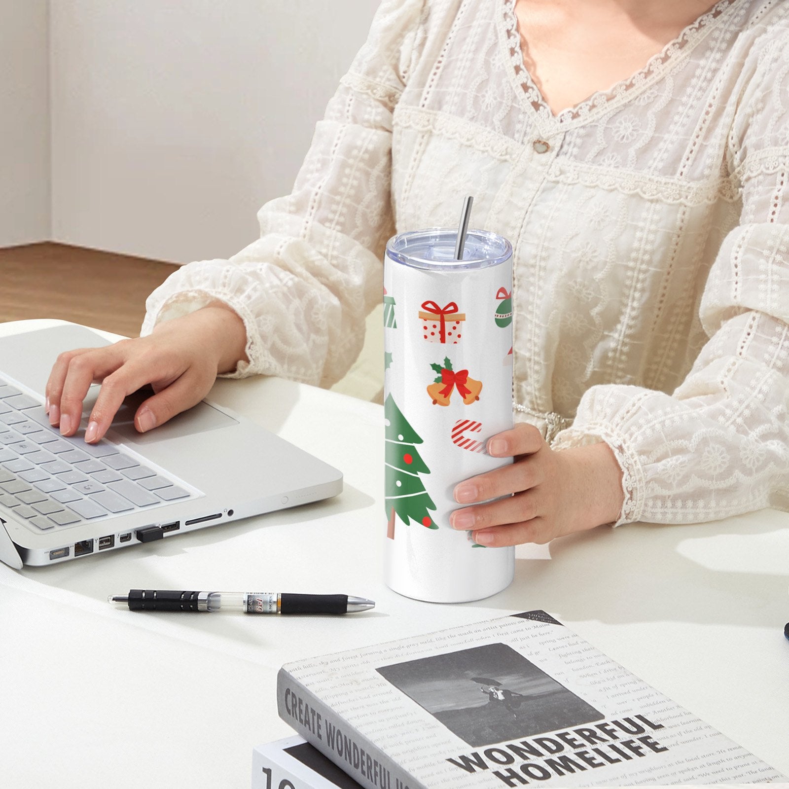 8 Pack Straight Sublimation Tumblers, 30 oz Blank Tumbler Bulk, Stainless Steel Double Wall Tumbler Cups with V952-KBJPJTJBXG8J1O806V0