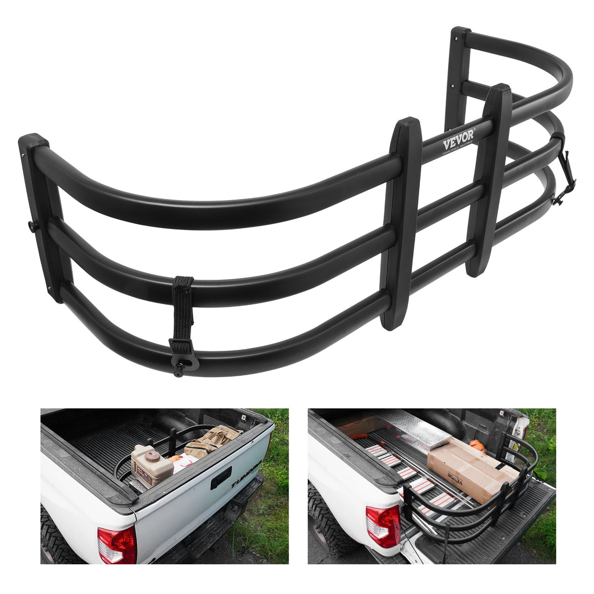 Truck Bed Extender, Aluminum Retractable Tailgate Extender, 131cm-162.6cm Adjustable Length, Fits for V952-KCCKZKHSLHJ4KC60EV0