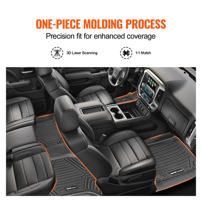 Automotive Floor Mats Fits for Chevrolet Silverado/GMC Sierra 1500 3 pcs V952-KCDBDXFLSILVY37NOV0