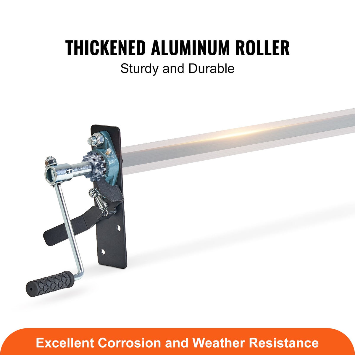 Hand Crank Tarp Roller Kit, 1.6-2.6 m Wide, Aluminum Alloy, Manual Cab Level Dump Truck Tarp Roller with 17.8 V952-KCGTTJHJ6010496T3V0