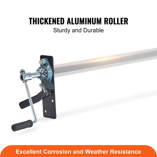 Hand Crank Tarp Roller Kit, 1.6-2.6 m Wide, Aluminum Alloy, Manual Cab Level Dump Truck Tarp Roller with 17.8 V952-KCGTTJHJ6010496T3V0