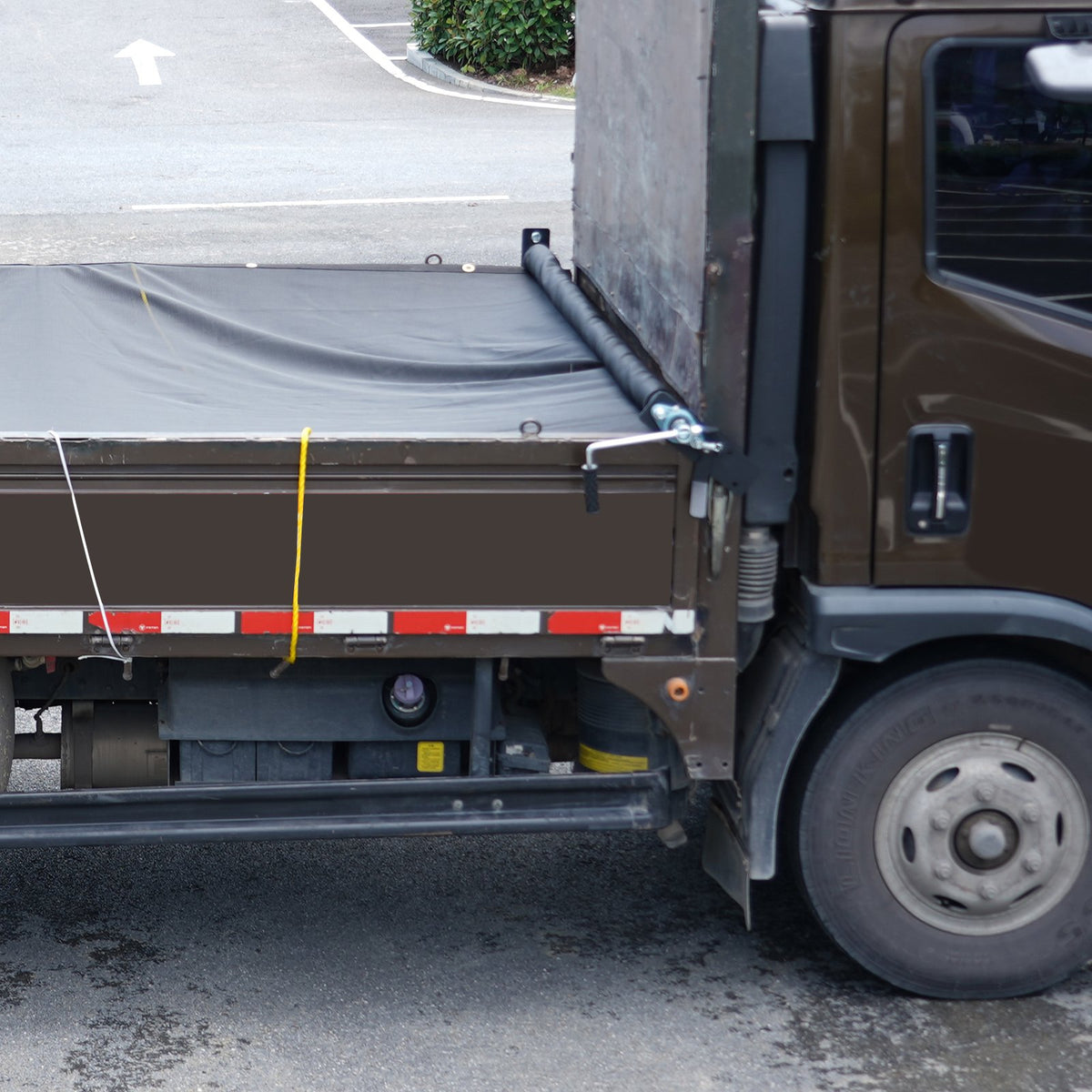 Hand Crank Tarp Roller Kit, 1.6-2.6 m Wide, Aluminum Alloy, Manual Cab Level Dump Truck Tarp Roller with 17.8 V952-KCGTTJHJ6010496T3V0