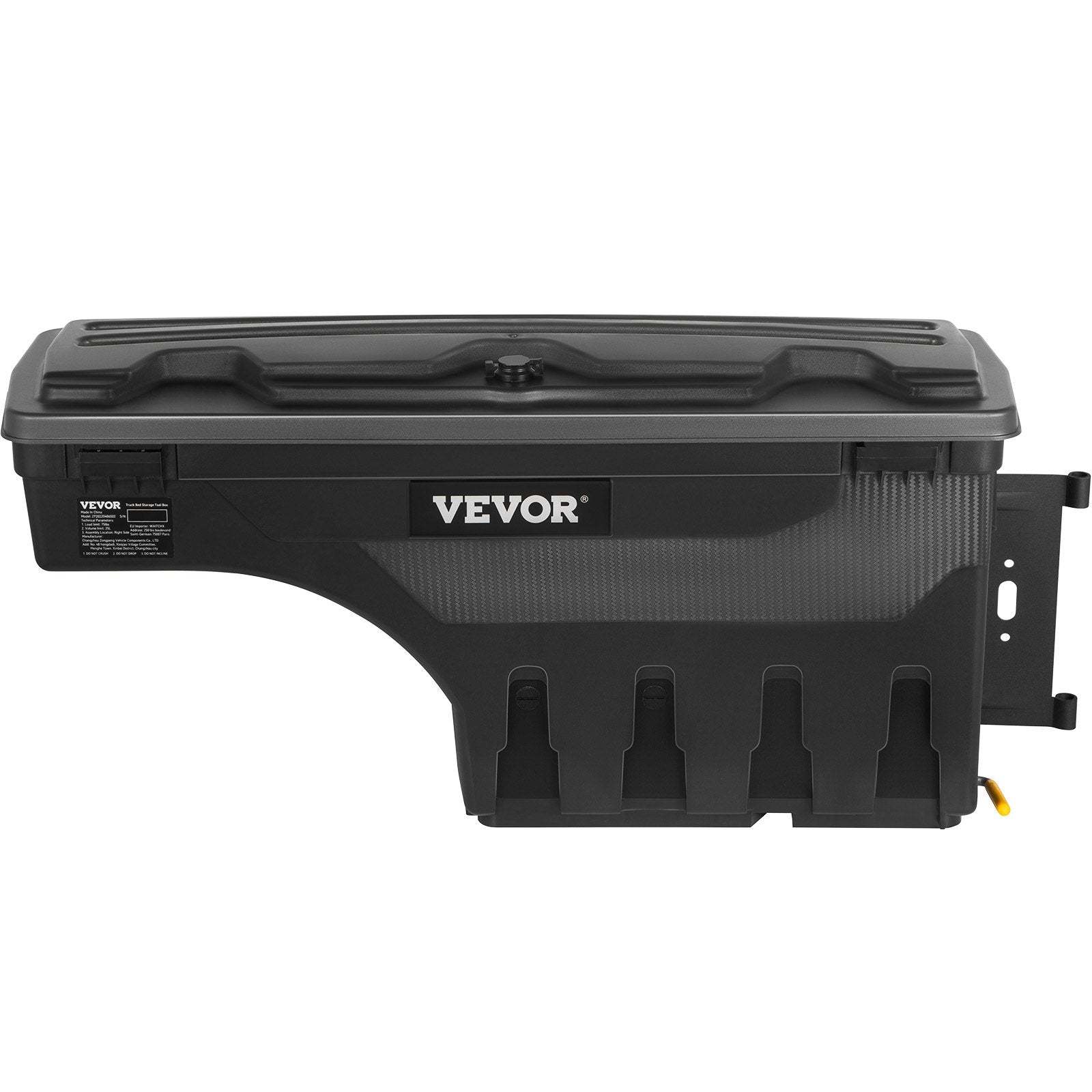 Truck Bed Storage Box, Lockable Swing Case with Password Padlock, 6.6 Gal/25 L ABS Wheel Well Tool Box, V952-KCLJGFORDF150SLEXV0