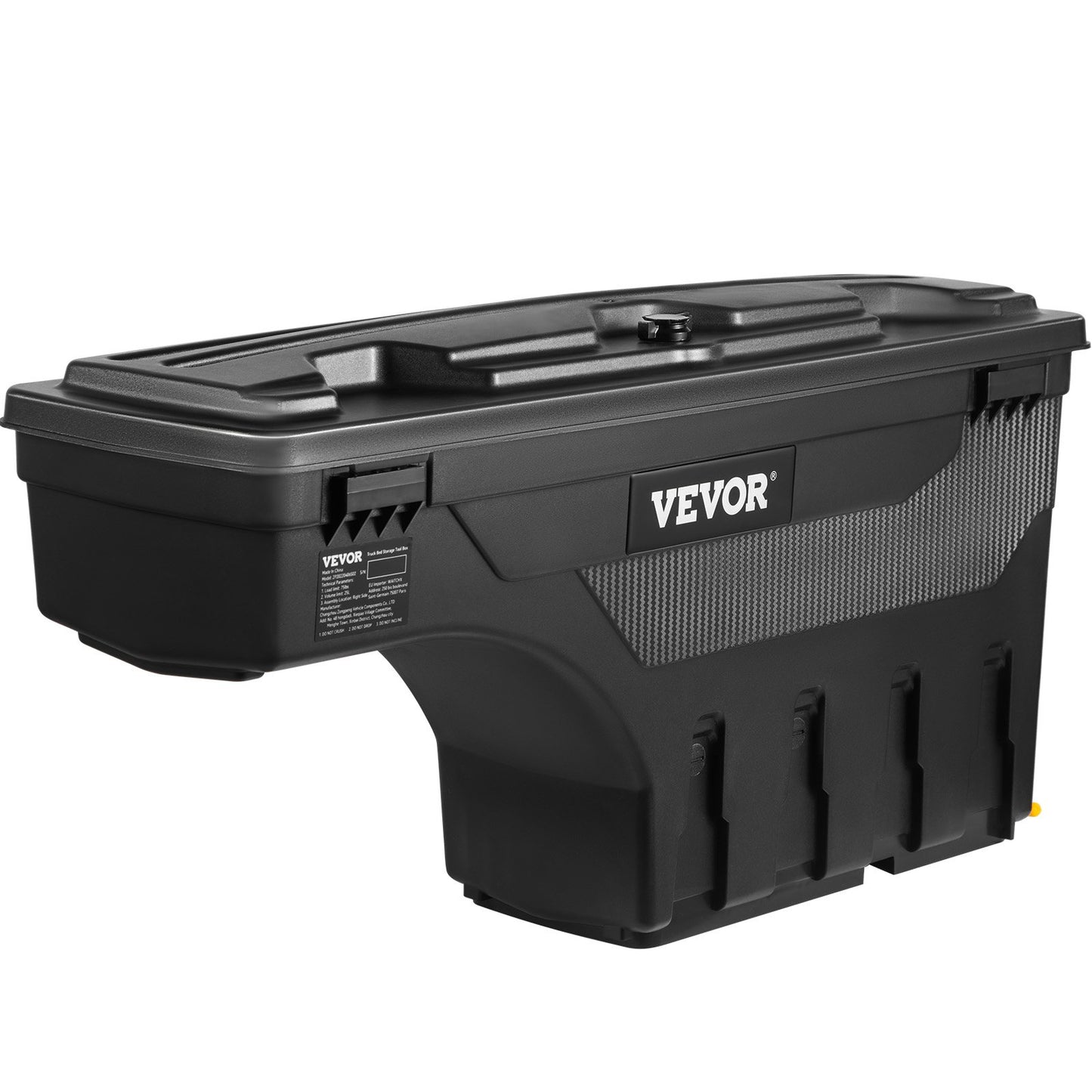 Truck Bed Storage Box, Lockable Swing Case with Password Padlock, 6.6 Gal/25 L ABS Wheel Well Tool Box, V952-KCLJGFORDF150SLEXV0