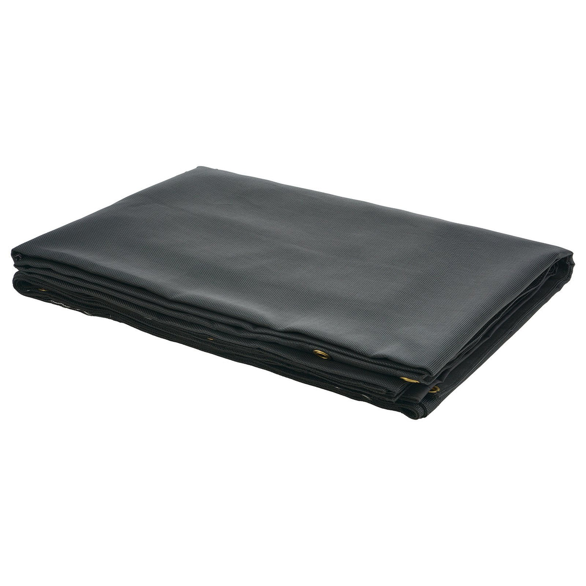 Dump Truck Mesh Tarp, 5 x 14 ft, PVC Coated Black Heavy Duty Cover with 5.5" 18oz Double Pocket, Brass V952-KCPVC5X1418OZKBIKV0