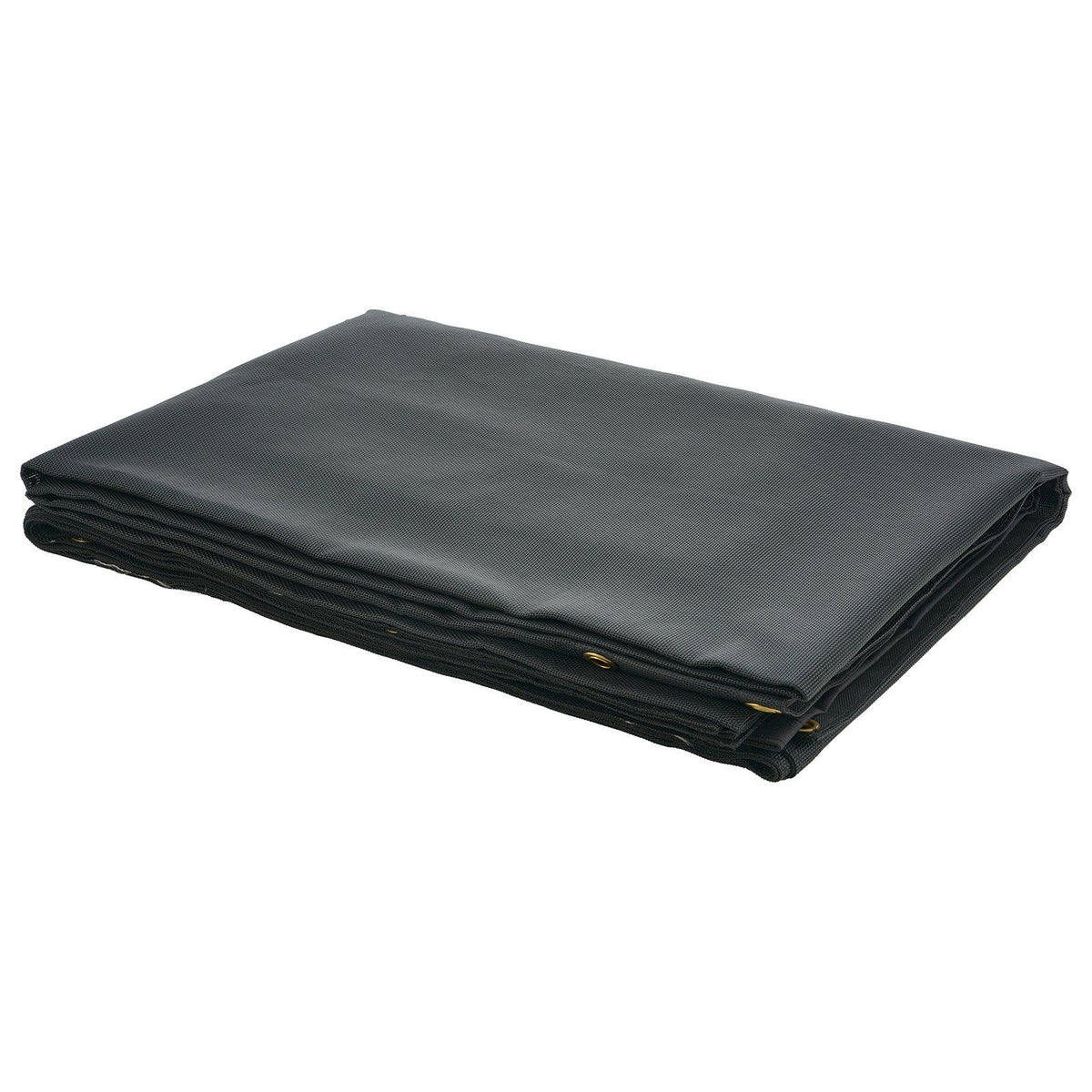 Dump Truck Mesh Tarp, 7 x 14 ft, PVC Coated Black Heavy Duty Cover with 5.5" 18oz Double Pocket, Brass V952-KCPVC7X1418OZ9JB4V0