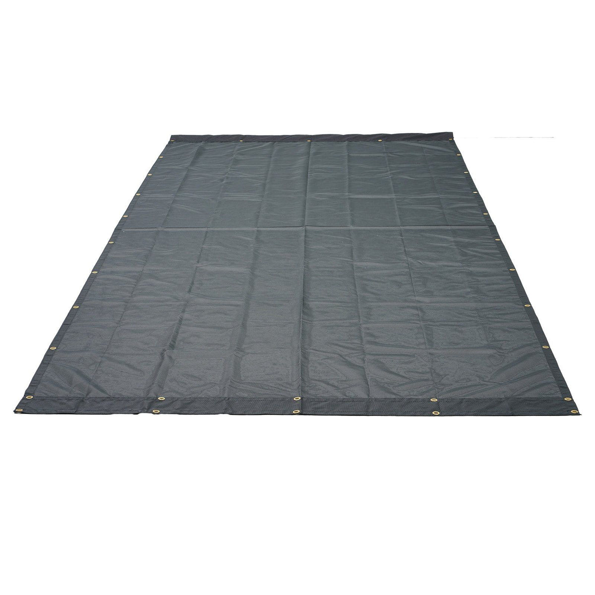 Dump Truck Mesh Tarp, 7 x 14 ft, PVC Coated Black Heavy Duty Cover with 5.5" 18oz Double Pocket, Brass V952-KCPVC7X1418OZ9JB4V0