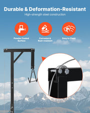 Truck Hitch Game Hoist, 300 lbs Load Capacity, Hunting Deer Hoist with 2-inch Receiver, 360-Degree Swivel V952-KCSSLSHL300L2ACZE001V0