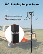 Truck Hitch Game Hoist, 600 lbs Load Capacity, Hunting Deer Hoist with 2-inch Receiver, 360-Degree Swivel V952-KCSSLSHL600LDZE1M001V0