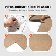 Carpet Tiles Reusable, 20"x 20" Carpet Squares With Padding Attached, Soft Padded Carpet Tiles, Easy Install V952-KCXFKDT2020YE3HSRV0