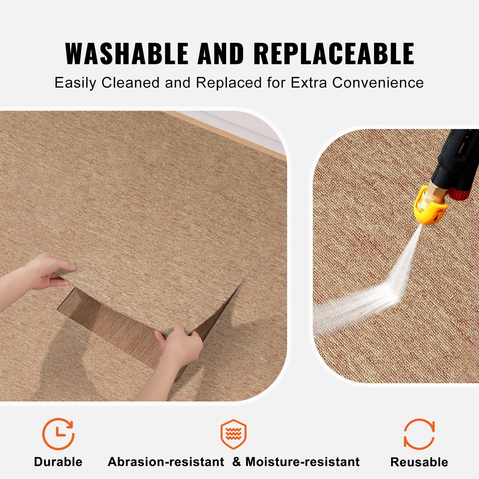 Carpet Tiles Reusable, 20"x 20" Carpet Squares With Padding Attached, Soft Padded Carpet Tiles, Easy Install V952-KCXFKDT2020YE3HSRV0