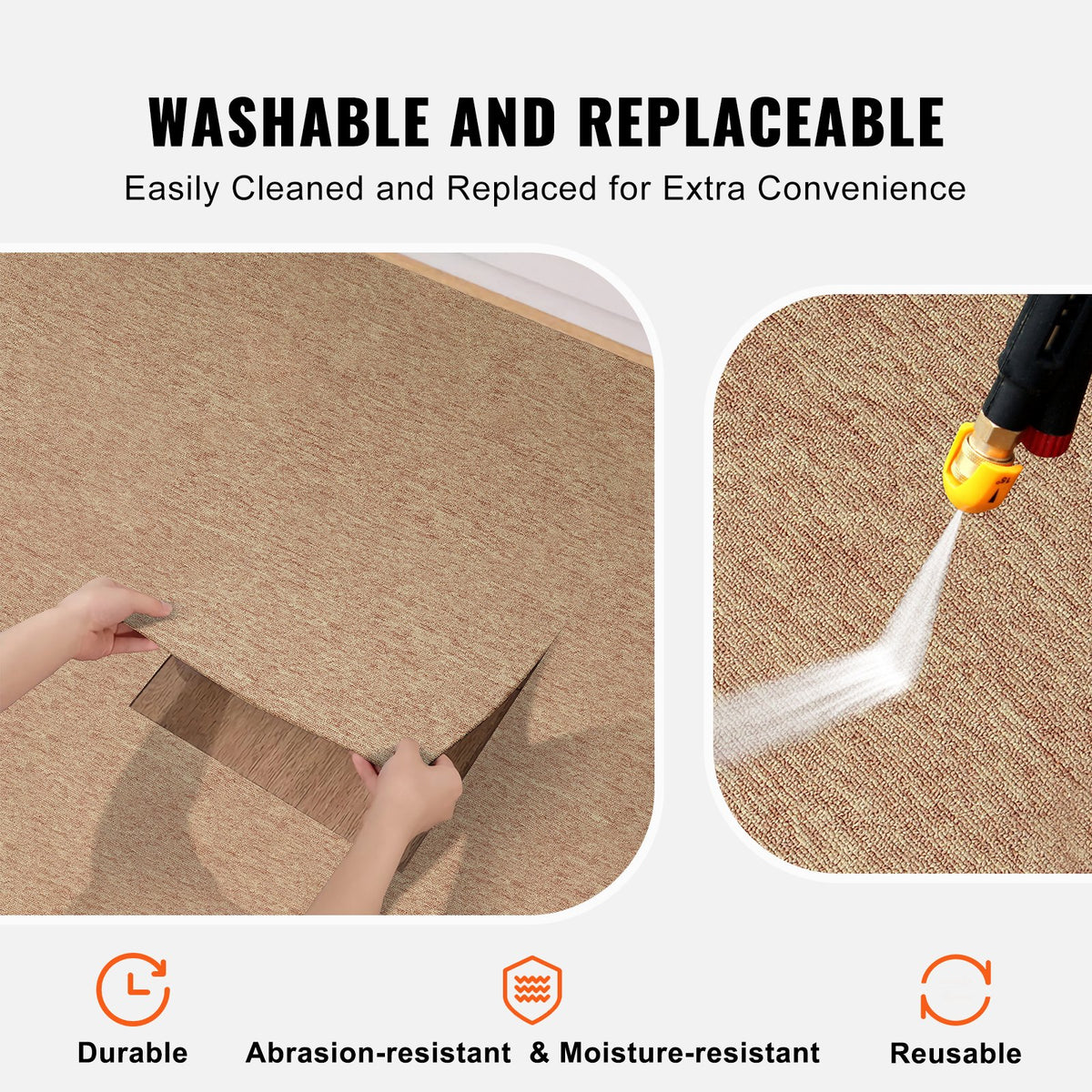 Carpet Tiles Reusable, 20"x 20" Carpet Squares With Padding Attached, Soft Padded Carpet Tiles, Easy Install V952-KCXFKDT2020YE3HSRV0