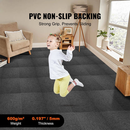 Carpet Tiles Reusable, 20"x 20" Carpet Squares With Padding Attached, Soft Padded Carpet Tiles, Easy Install V952-KCXFKDT2020YI2QM3V0