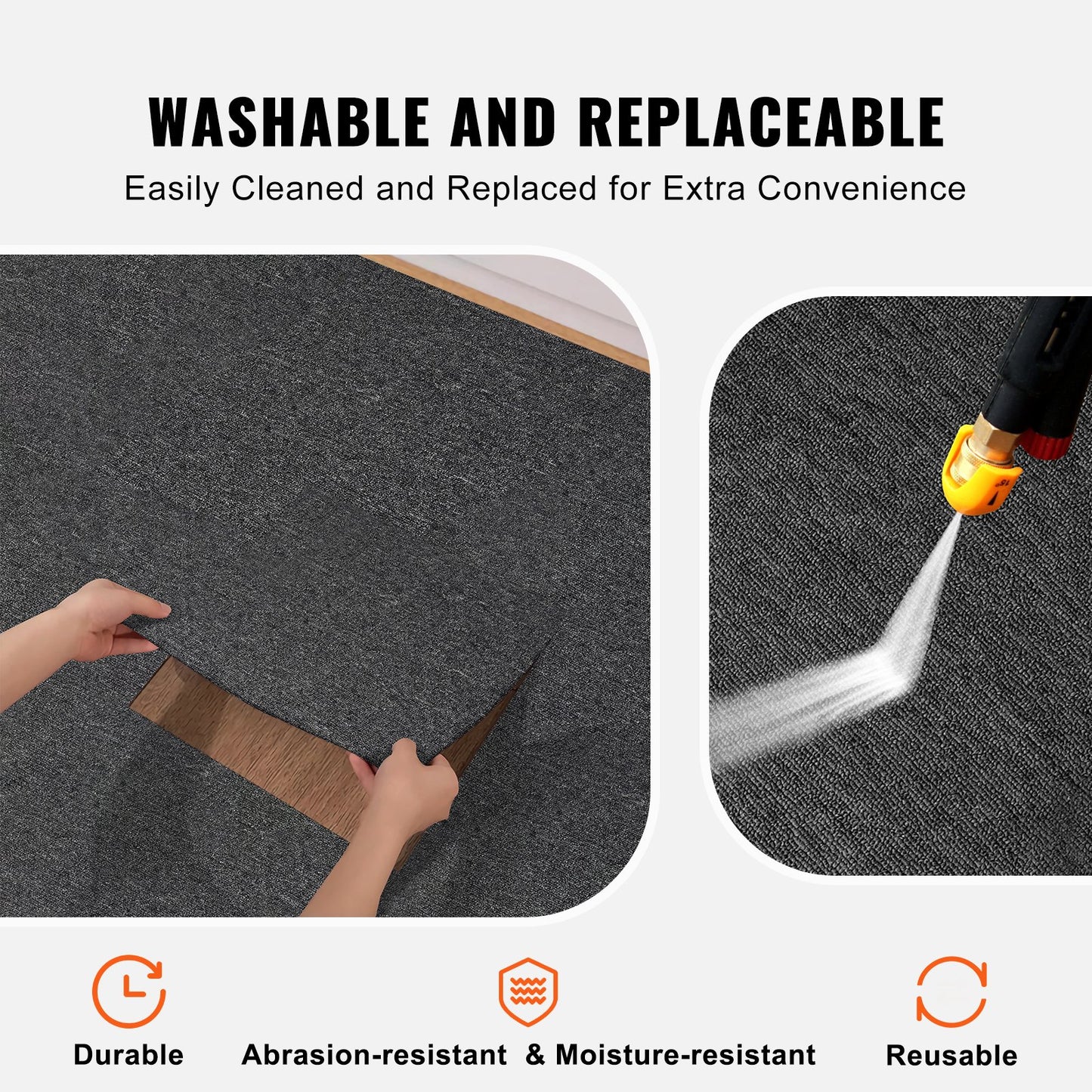 Carpet Tiles Reusable, 20"x 20" Carpet Squares With Padding Attached, Soft Padded Carpet Tiles, Easy Install V952-KCXFKDT2020YI2QM3V0
