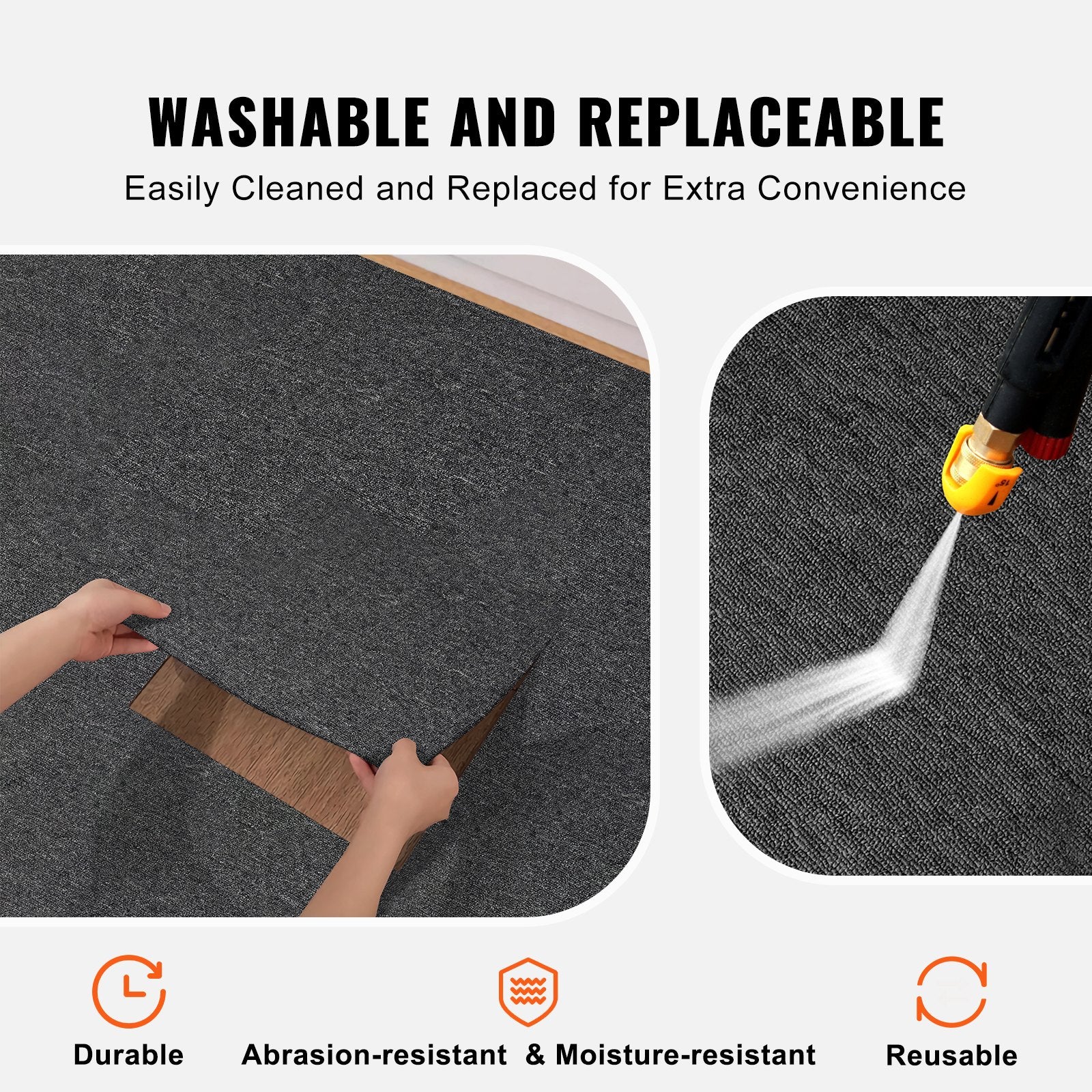 Carpet Tiles Reusable, 20"x 20" Carpet Squares With Padding Attached, Soft Padded Carpet Tiles, Easy Install V952-KCXFKDT2020YI2QM3V0