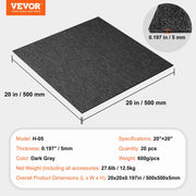 Carpet Tiles Reusable, 20"x 20" Carpet Squares With Padding Attached, Soft Padded Carpet Tiles, Easy Install V952-KCXFKDT2020YI2QM3V0