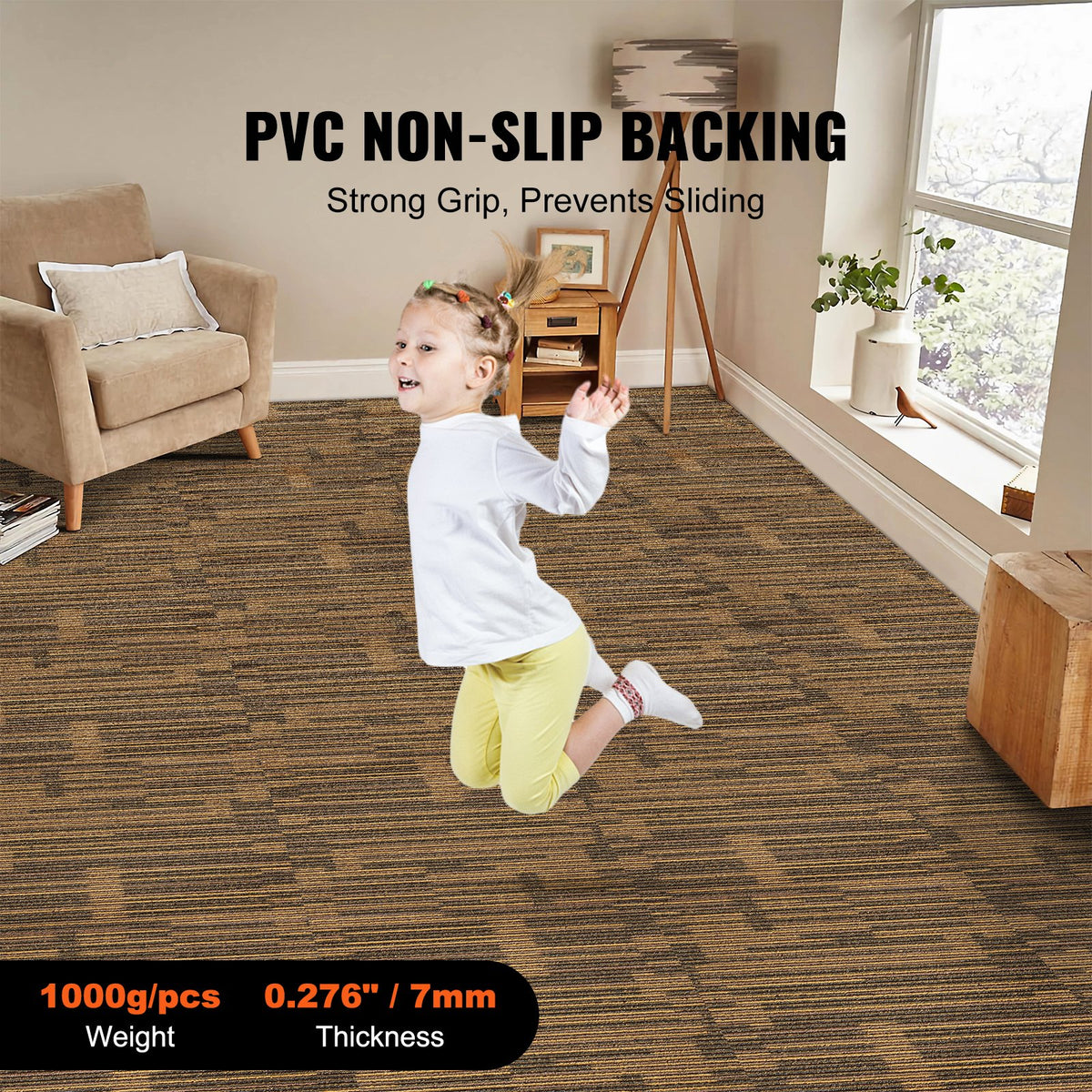 Carpet Tiles Reusable, 20"x 20"Carpet Squares With Padding Attached, Soft Padded Carpet Tiles, Easy Install V952-KCXFKDT2020YPI6HYV0