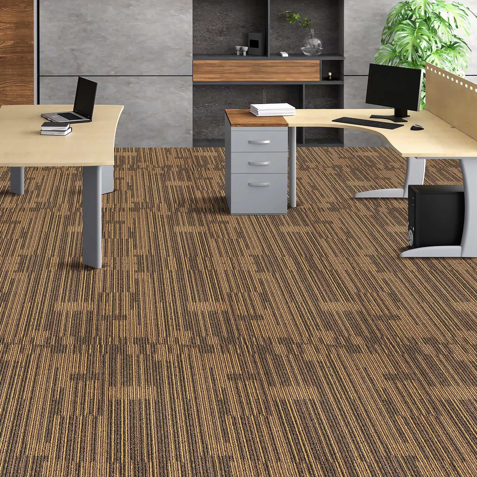 Carpet Tiles Reusable, 20"x 20"Carpet Squares With Padding Attached, Soft Padded Carpet Tiles, Easy Install V952-KCXFKDT2020YPI6HYV0
