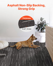 Carpet Tiles Reusable 610x610 mm, 24 PCS Modular Carpet Square Rug, Commercial Floor Soft Padded for Seamless V952-KCXFKDT2424I3DI15001V0
