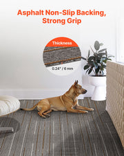 Carpet Tiles Reusable 610x610 mm, 24 PCS Modular Carpet Square Rug, Commercial Floor Soft Padded for Seamless V952-KCXFKDT2424IF0ZX7001V0