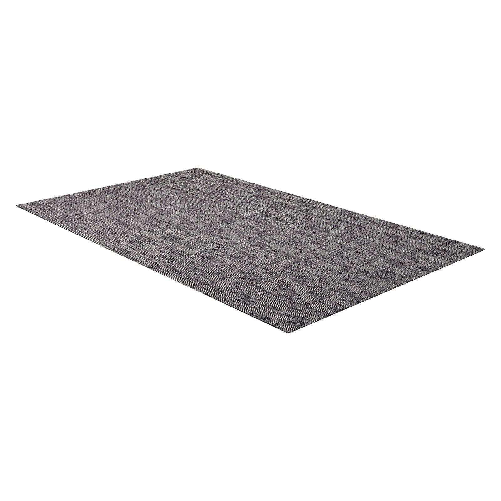 Carpet Tiles Reusable 610x610 mm, 24 PCS Modular Carpet Square Rug, Commercial Floor Soft Padded for Seamless V952-KCXFKDT2424IJ3ENO001V0