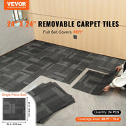 Carpet Tiles Reusable, 24"x 24"Carpet Squares With Padding Attached, Soft Padded Carpet Tiles, Easy Install V952-KCXFKDT2424YHLIXBV0