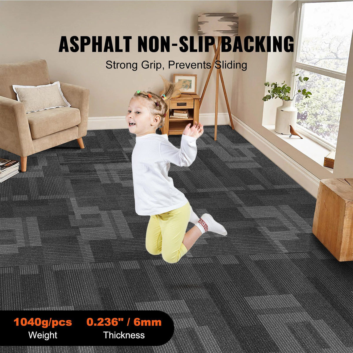 Carpet Tiles Reusable, 24"x 24"Carpet Squares With Padding Attached, Soft Padded Carpet Tiles, Easy Install V952-KCXFKDT2424YHLIXBV0