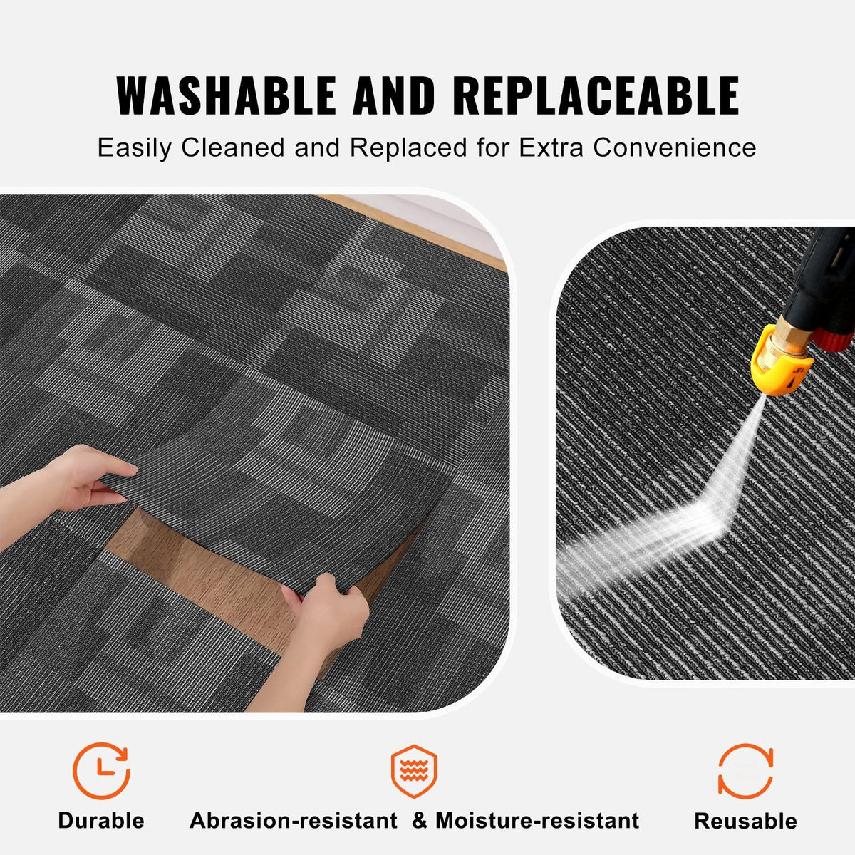 Carpet Tiles Reusable, 24"x 24"Carpet Squares With Padding Attached, Soft Padded Carpet Tiles, Easy Install V952-KCXFKDT2424YHLIXBV0