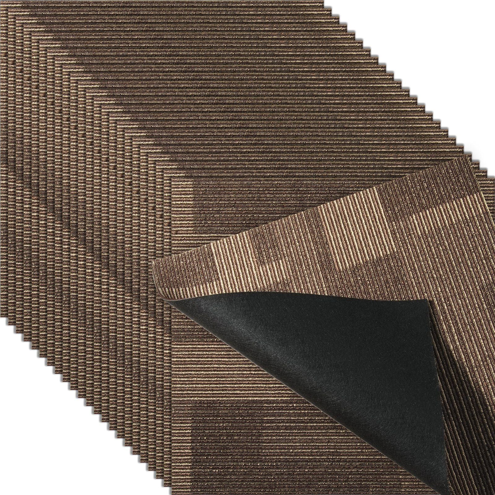 Carpet Tiles Reusable, 24"x 24"Carpet Squares With Padding Attached, Soft Padded Carpet Tiles, Easy Install V952-KCXFKDT2424YO1I6PV0