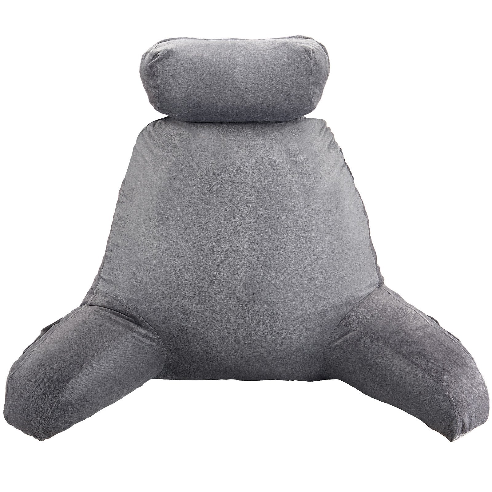 Reading Pillow, Large Bed Pillow with Removable Headrest, Back Pillow with 3 Pockets, Shredded Memory Foam V952-KCXYDZHS0000OIZHF001V0