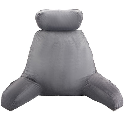 Reading Pillow, Large Bed Pillow with Removable Headrest, Back Pillow with 3 Pockets, Shredded Memory Foam V952-KCXYDZHS0000OIZHF001V0