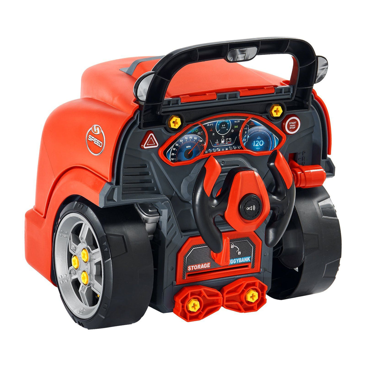 Engine Toy, 60 Pieces, Kids Mechanic Car Repair Set with Removable Parts, Lights and Sounds, Steering Wheel V952-KCYQWJHSKCZXMUPE2001V9