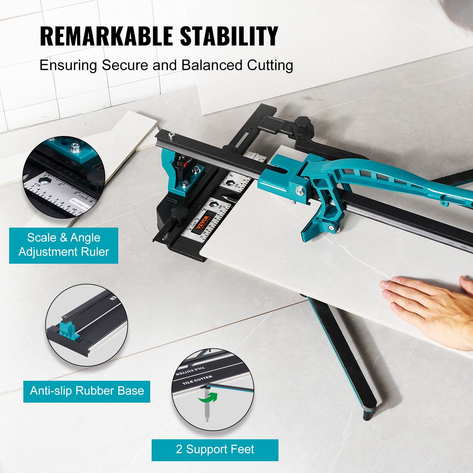 Manual Tile Cutter, 1200mm, Porcelain Ceramic Tile Cutter with Tungsten Carbide Cutting Wheel, Infrared V952-KCZQGJMDDIY12IXM7V0