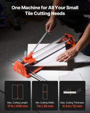 430mm Manual Tile Cutter for Wall & Polished Tiles,Double Rails for Precise Cutting, Tungsten Carbide V952-KCZQGJMSDIY04NJZS002V0