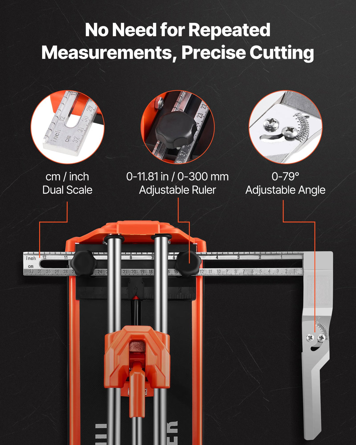 430mm Manual Tile Cutter for Wall & Polished Tiles,Double Rails for Precise Cutting, Tungsten Carbide V952-KCZQGJMSDIY04NJZS002V0