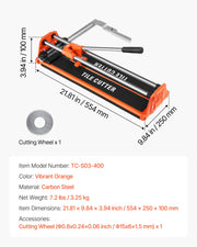 430mm Manual Tile Cutter for Wall & Polished Tiles,Double Rails for Precise Cutting, Tungsten Carbide V952-KCZQGJMSDIY04NJZS002V0