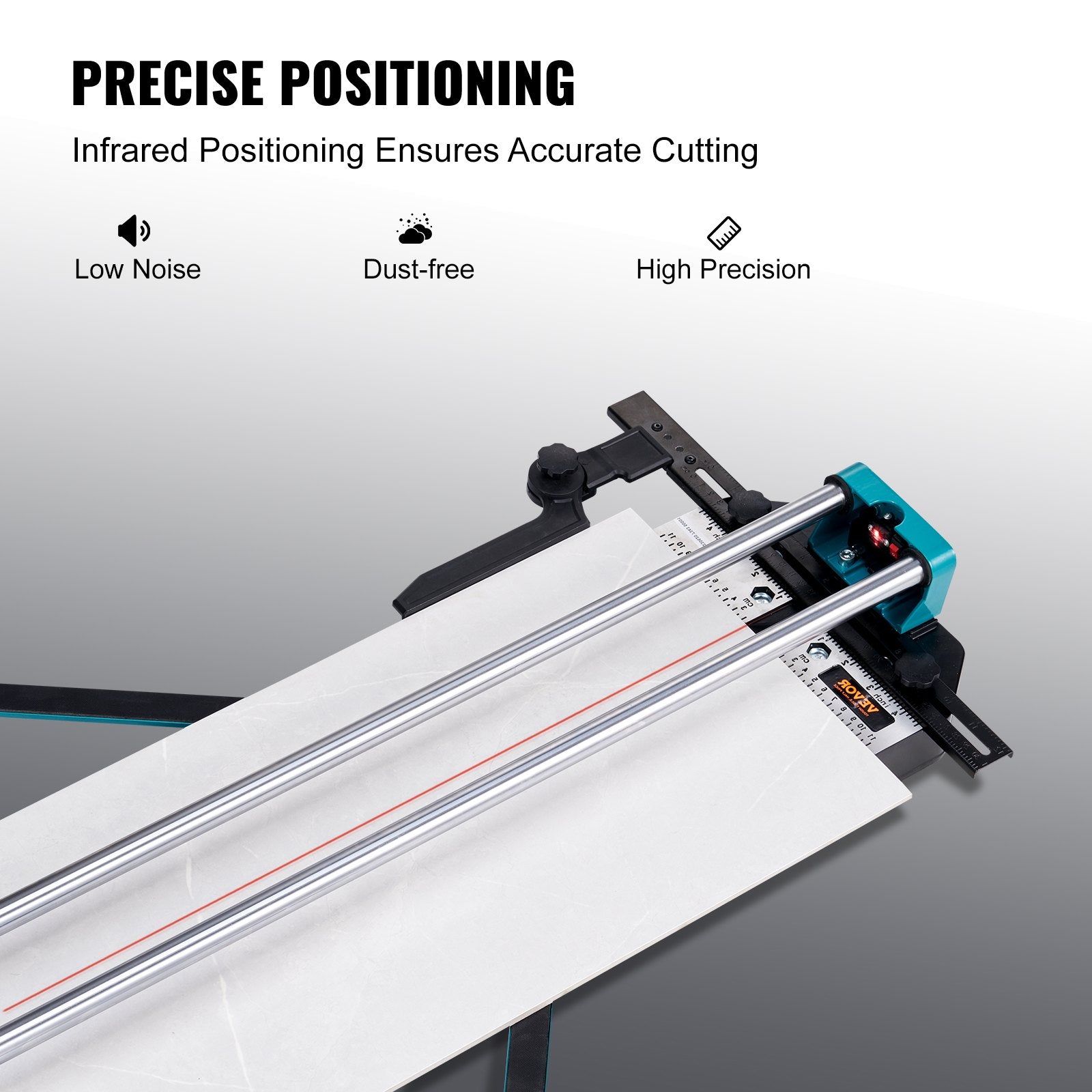 Manual Tile Cutter, 1200mm, Porcelain Ceramic Tile Cutter with Tungsten Carbide Cutting Wheel, Infrared V952-KCZQGJMSDIY1207LOV0