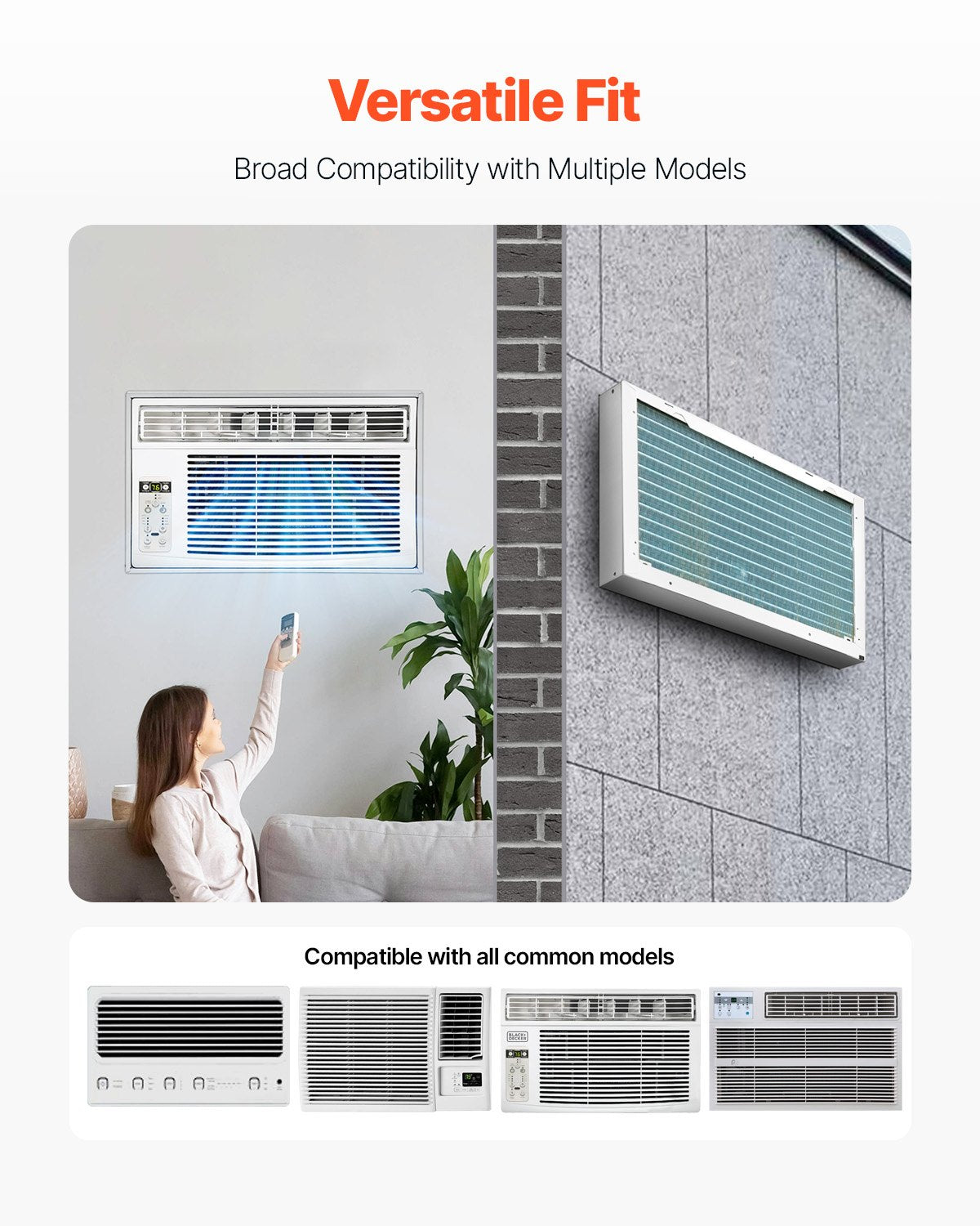 Air Conditioner Wall Sleeve 26 in Universal Through the Wall AC Sleeve V952-KDCJT26INCHBZQAAIV0