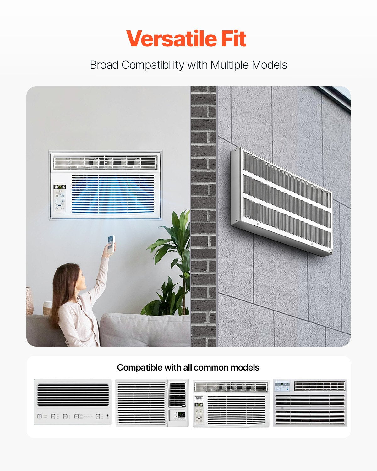 Air Conditioner Wall Sleeve 26 in with Exterior Grille Wall AC Sleeve V952-KDCJT26INCHDFWX63V0