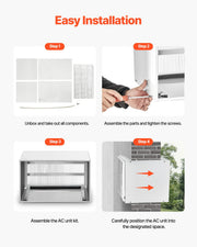 Air Conditioner Wall Sleeve 26 in with Exterior Grille Wall AC Sleeve V952-KDCJT26INCHDFWX63V0