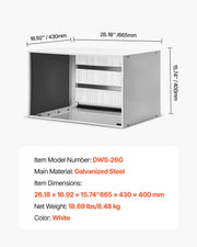 Air Conditioner Wall Sleeve 26 in with Exterior Grille Wall AC Sleeve V952-KDCJT26INCHDFWX63V0