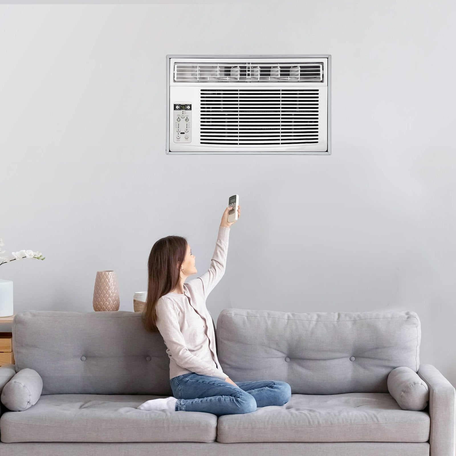 Air Conditioner Wall Sleeve 26 in with Exterior Grille Wall AC Sleeve V952-KDCJT26INCHDFWX63V0