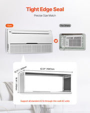 Air Conditioner Wall Sleeve 42 in Universal Through the Wall AC Sleeve V952-KDCJT42INCHBOH3PIV0