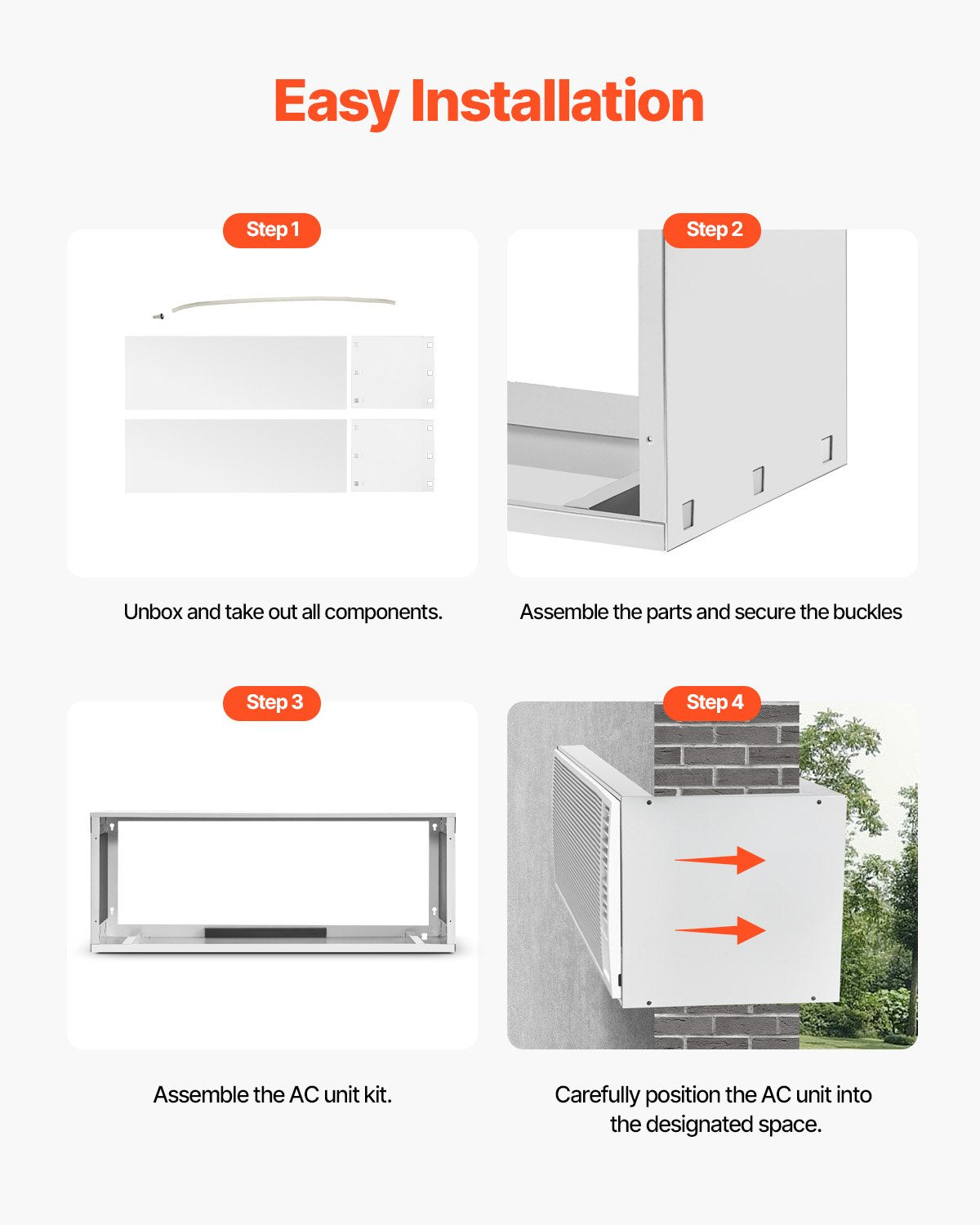 Air Conditioner Wall Sleeve 42 in Universal Through the Wall AC Sleeve V952-KDCJT42INCHBOH3PIV0
