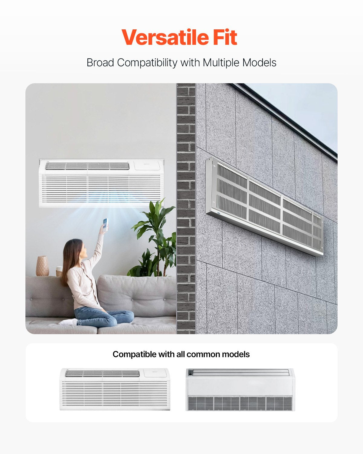 Air Conditioner Wall Sleeve 42 in with Exterior Grille Wall AC Sleeve V952-KDCJT42INCHD3IX7CV0